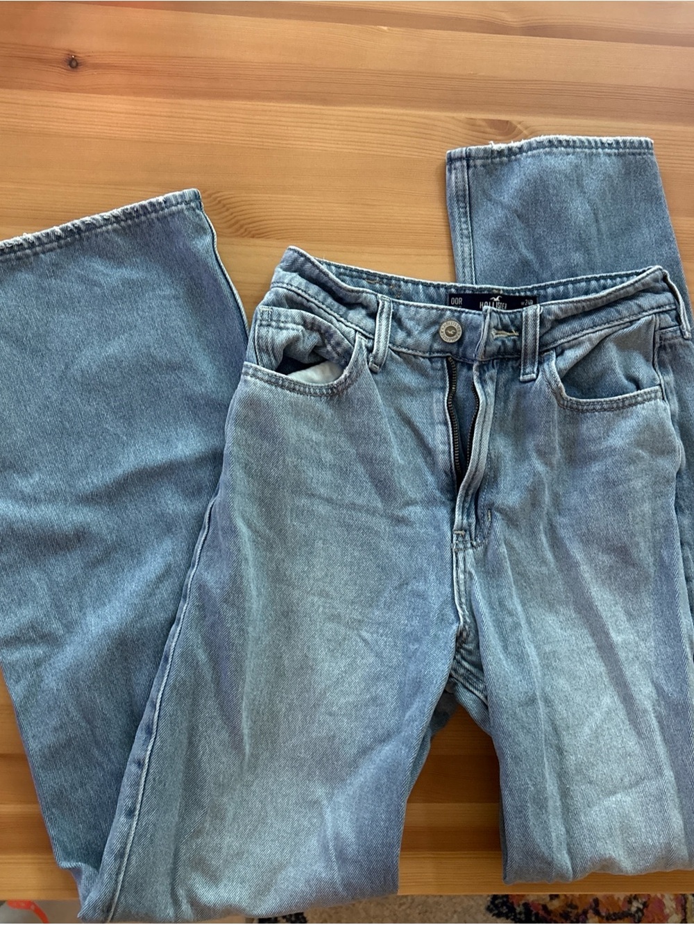 Hollister Light Blue Ultra High-Rise Baggy Jeans